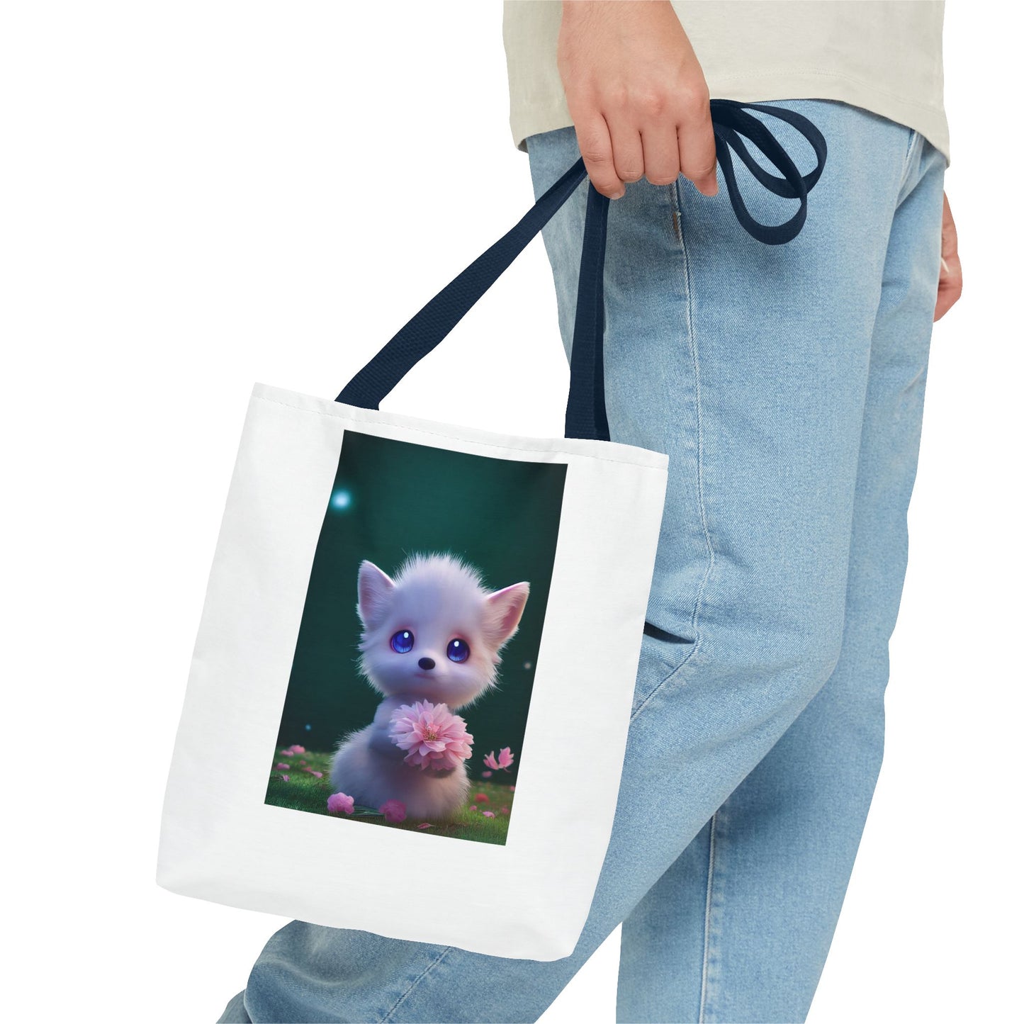 Cute Puppy Tote Bag with Floral Design - Perfect for Pet Lovers