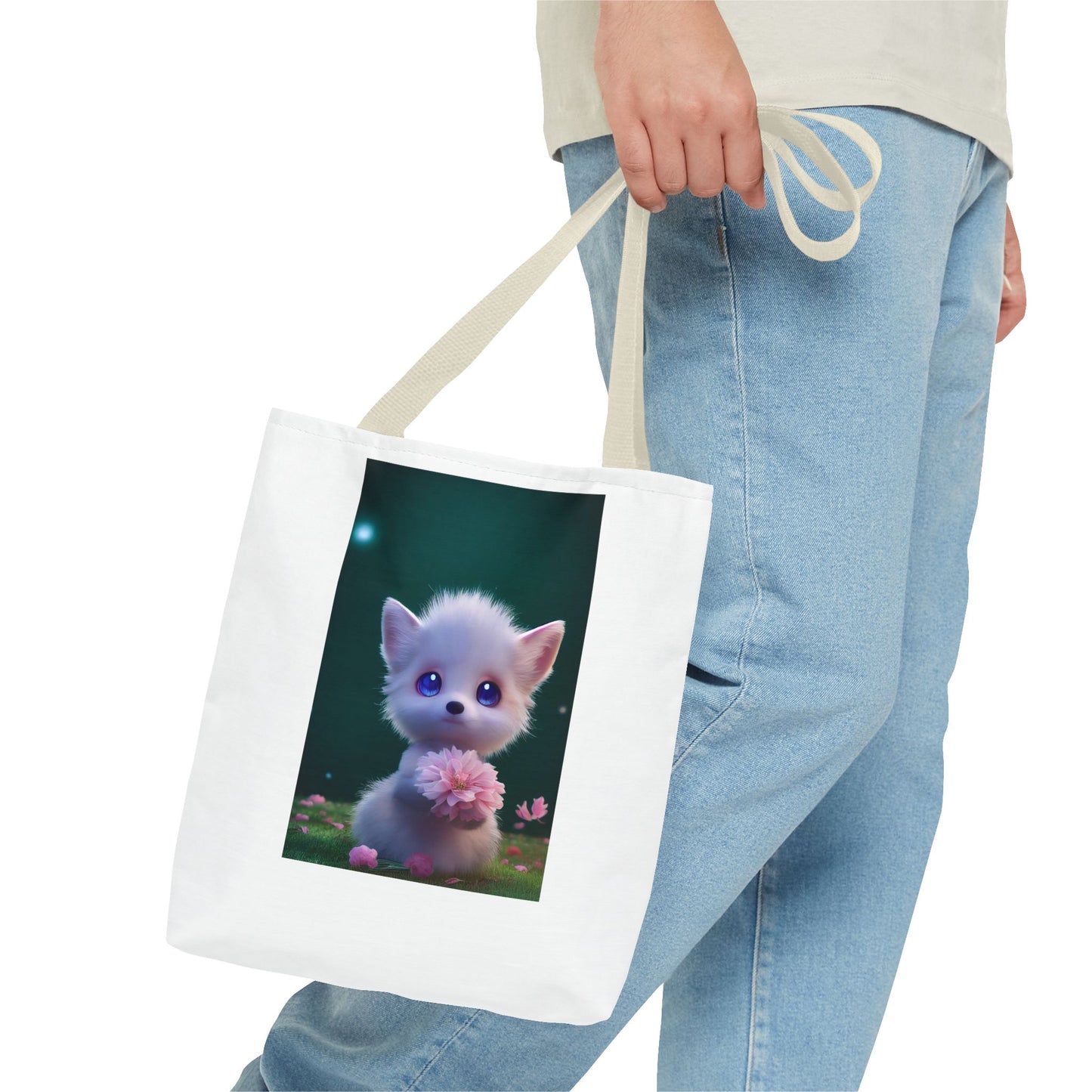 Cute Puppy Tote Bag with Floral Design - Perfect for Pet Lovers