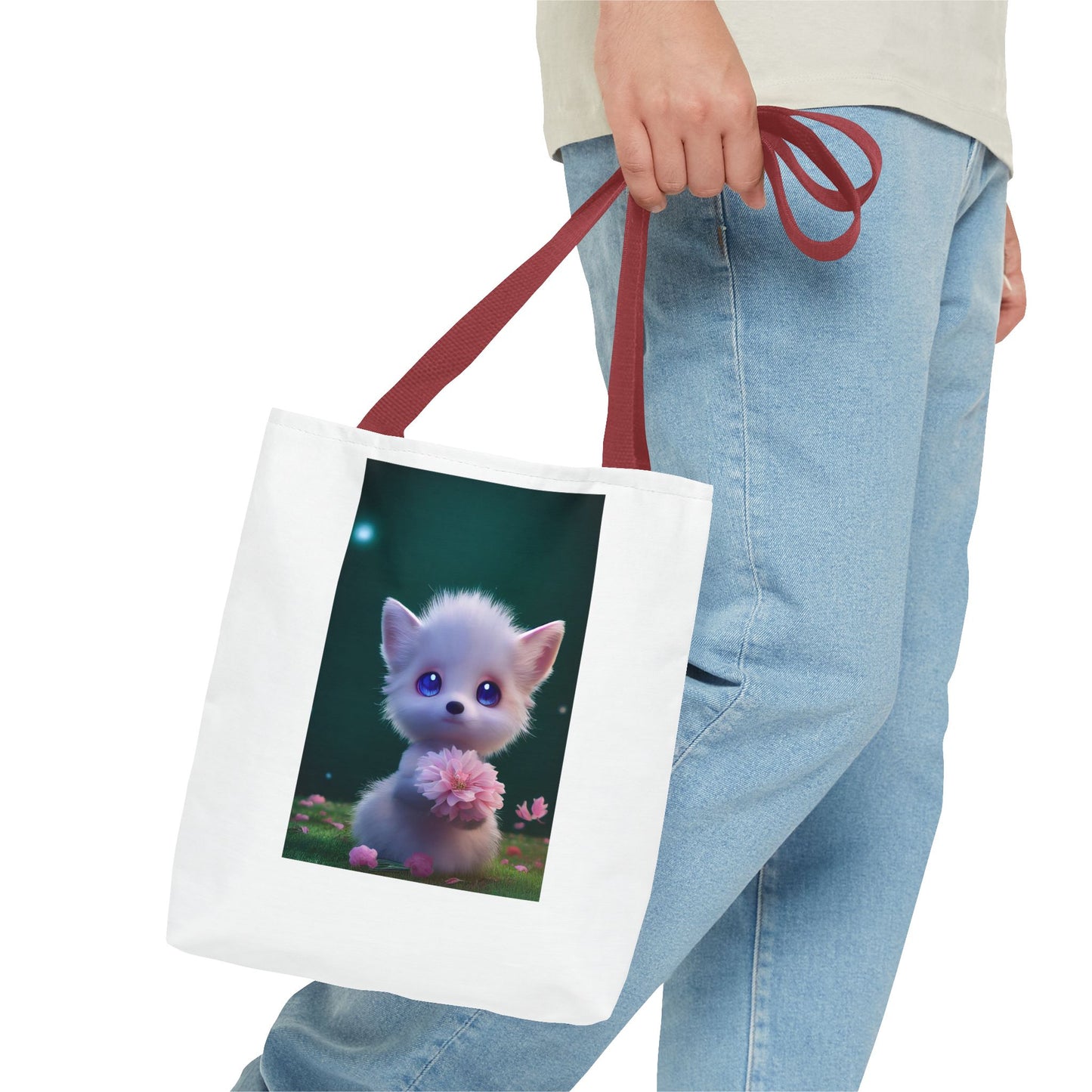 Cute Puppy Tote Bag with Floral Design - Perfect for Pet Lovers