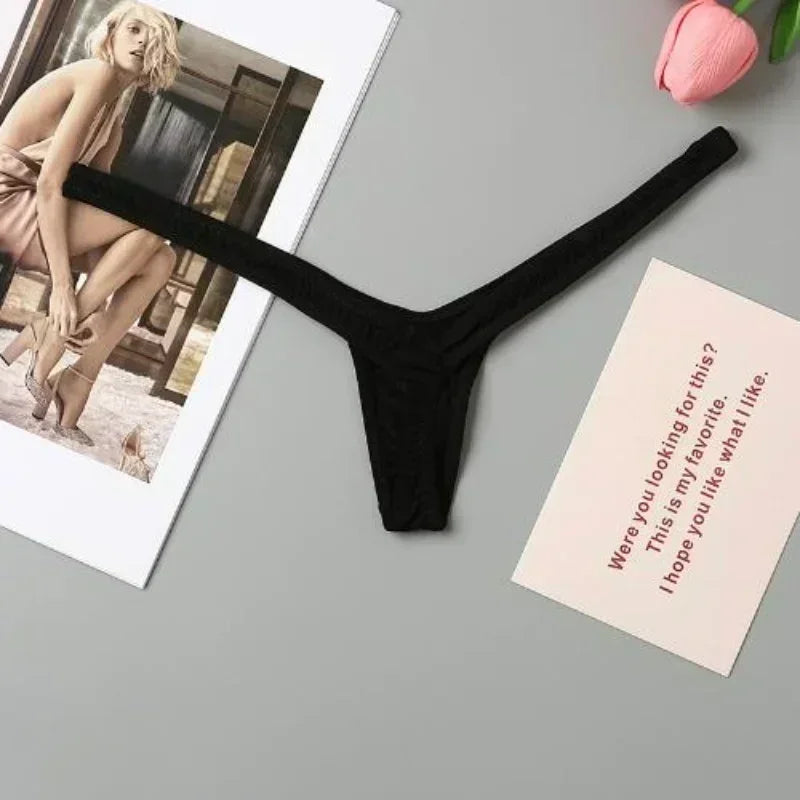 New Deep V Thong Women's Breathable  Line Sexy Hot Low Waist Mini Panties Bikini Bottom Thongs Female Panty Women Underwear