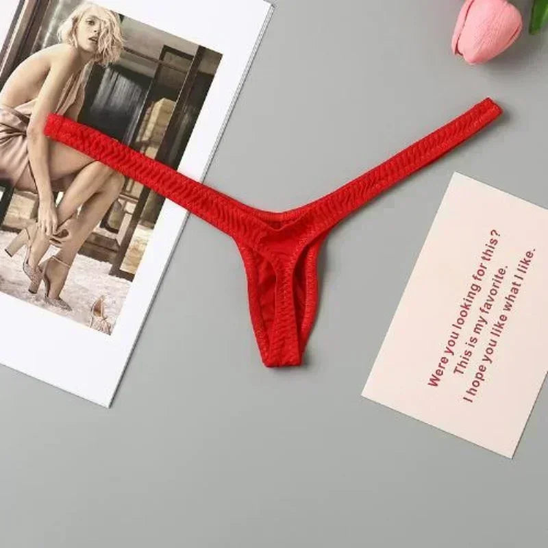 New Deep V Thong Women's Breathable  Line Sexy Hot Low Waist Mini Panties Bikini Bottom Thongs Female Panty Women Underwear