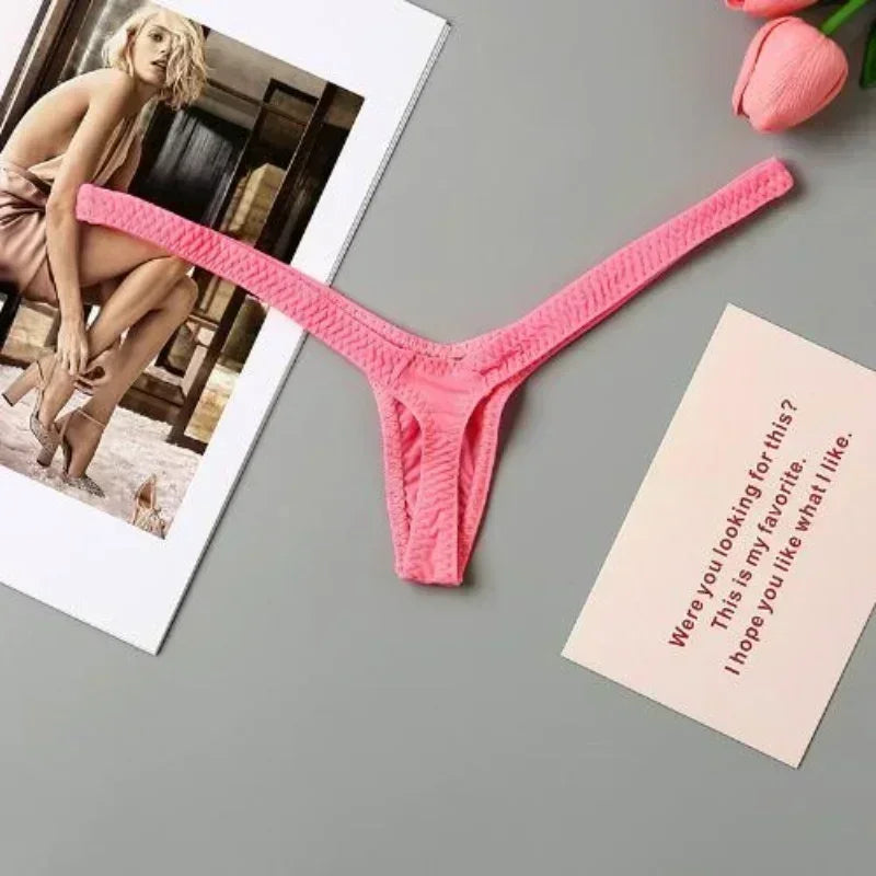 New Deep V Thong Women's Breathable  Line Sexy Hot Low Waist Mini Panties Bikini Bottom Thongs Female Panty Women Underwear